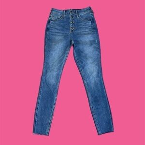NEW Old Navy Rockstar Super Skinny 360 Stretch Extra High Rise Jeans Blue Sz 4